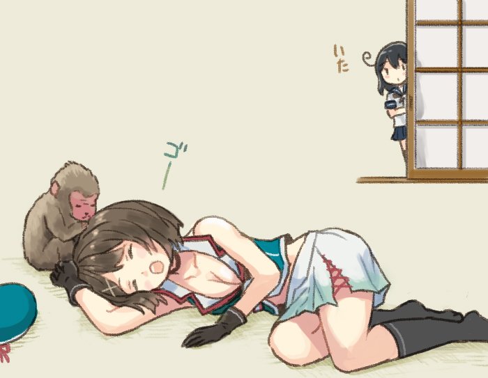 ushio, maya, maya kai ni, and ushio kai ni (kantai collection) drawn by saiguchi_otoufu
