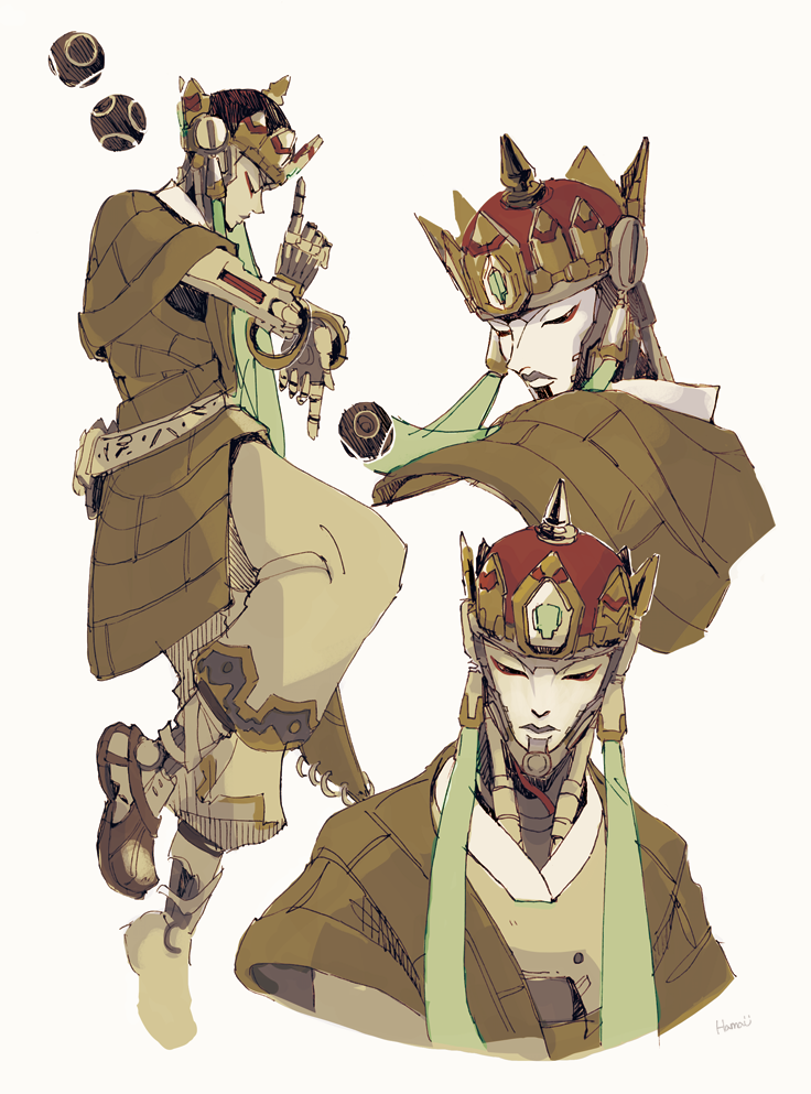 zenyatta and sanzang zenyatta (overwatch and 1 more) drawn by hamau