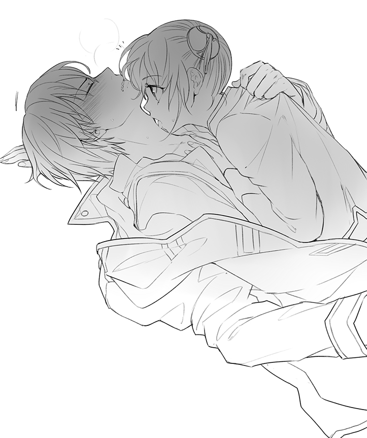 kagura and okita sougo (gintama) drawn by loli_bushi