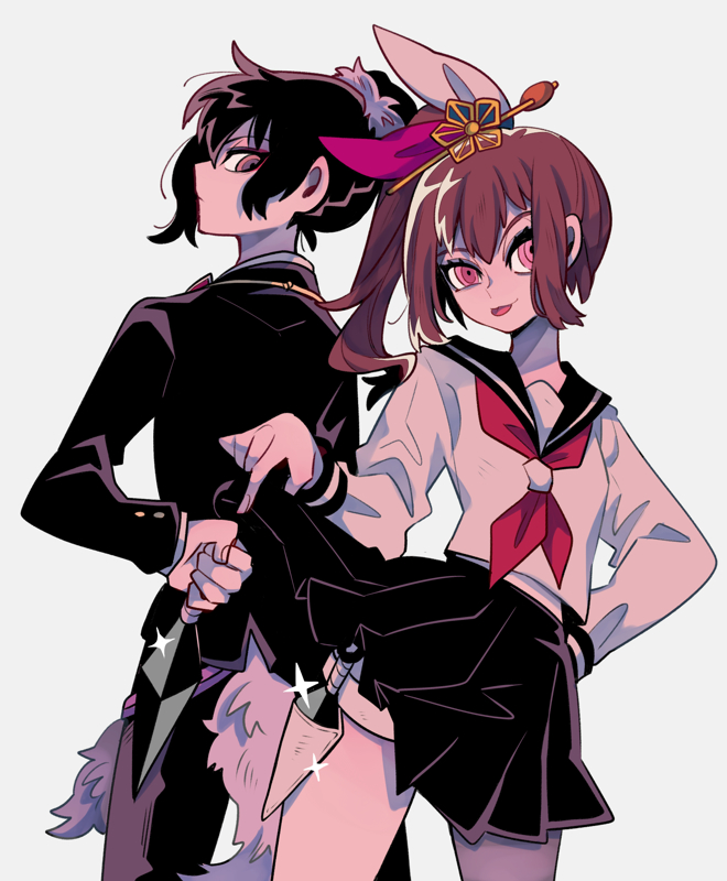 kunoichi and sarutobi sasuke (sengoku musou) drawn by mako_gai