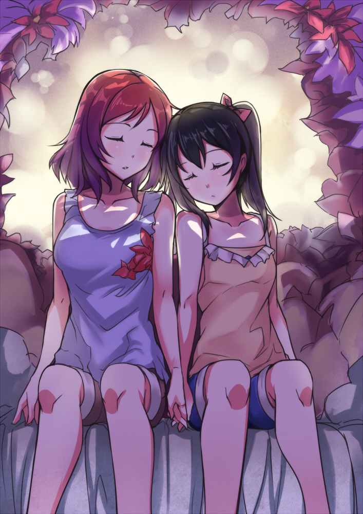 nishikino maki and yazawa nico (love live! and 1 more) drawn by saiste