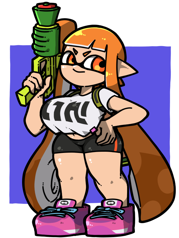 inkling player character, inkling girl, and kaori (splatoon) drawn by name_omoitukan2