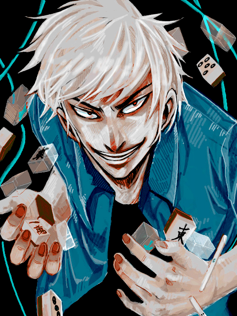 akagi shigeru (fukumoto mahjong and 1 more) drawn by motimoti-hokahoka