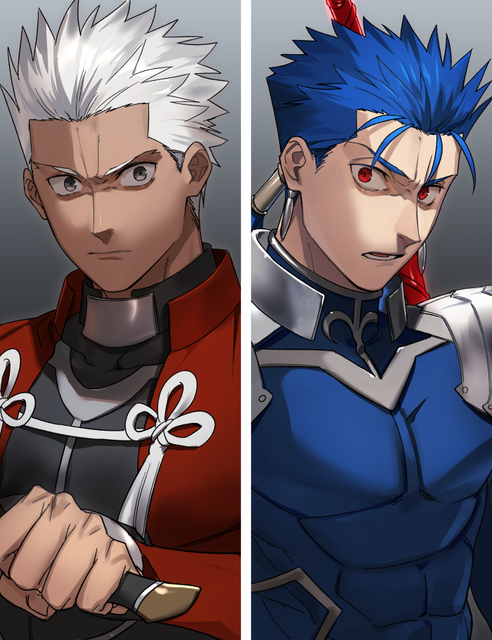 cu chulainn and archer (fate and 1 more) drawn by ichimatsuinfo