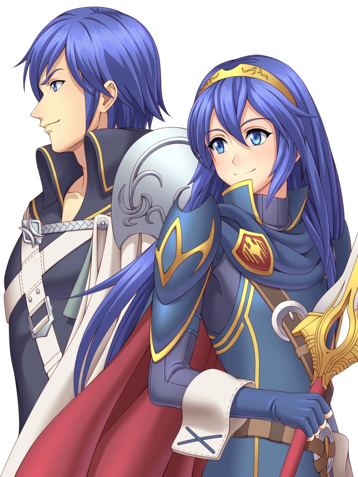 lucina and chrom (fire emblem and 1 more) drawn by ibushi_(oath)