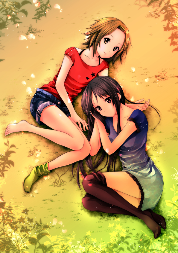 akiyama mio and tainaka ritsu (k-on!) drawn by kuroshima_nana