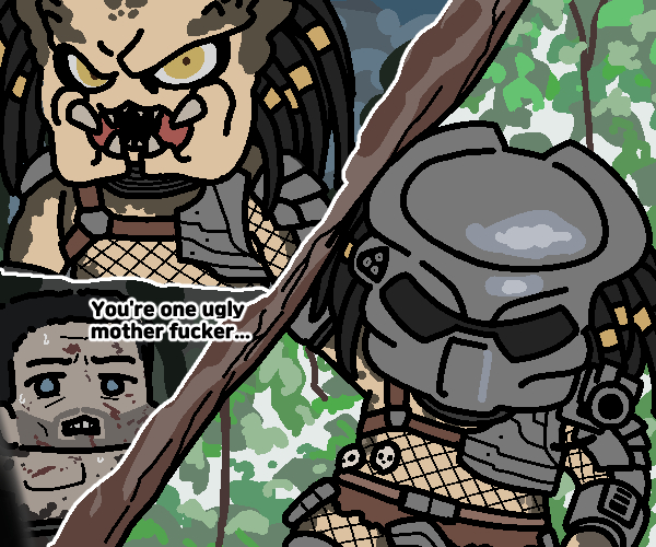 predator and dutch (predator) drawn by jazz_jack