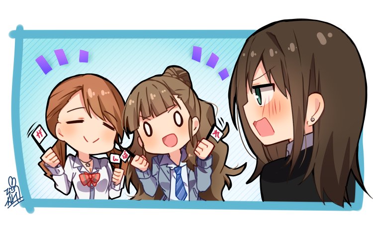 shibuya rin, hojo karen, and kamiya nao (idolmaster and 1 more) drawn by omuretsu