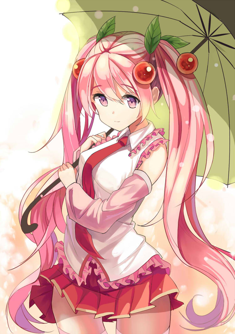 hatsune miku and sakura miku (vocaloid) drawn by losa
