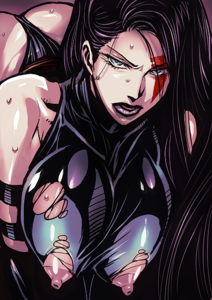psylocke (marvel and 1 more) drawn by warainaku