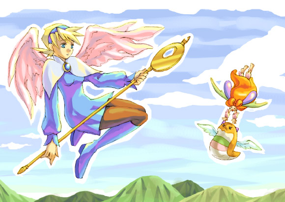 nina (breath of fire and 1 more) drawn by moke_mokke
