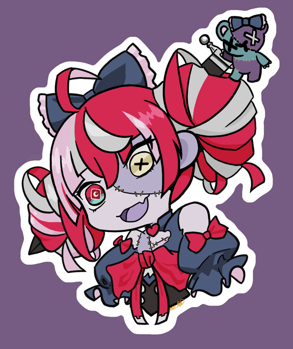 kureiji ollie and udin (hololive and 1 more) drawn by kashiwagi_ririe