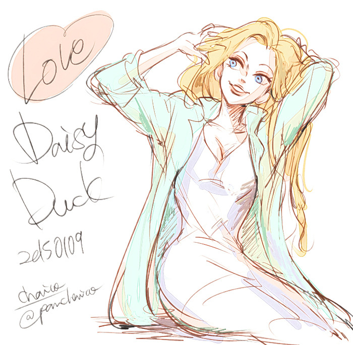 daisy duck (mickey mouse & friends) drawn by chai_5