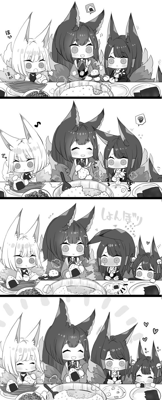 kaga, akagi, amagi, and akagi-chan (azur lane) drawn by putimaxi