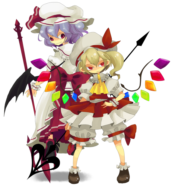 remilia scarlet and flandre scarlet (touhou) drawn by 1008_(noble)