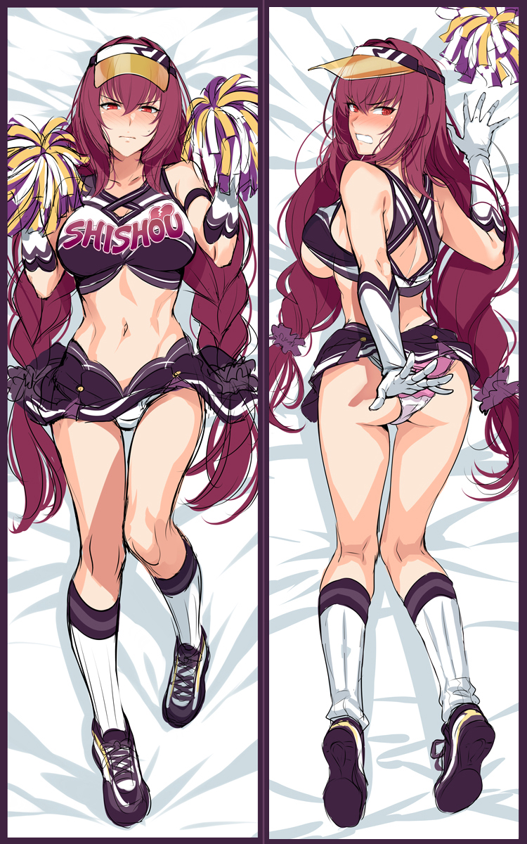 scathach (fate and 1 more) drawn by okitakung