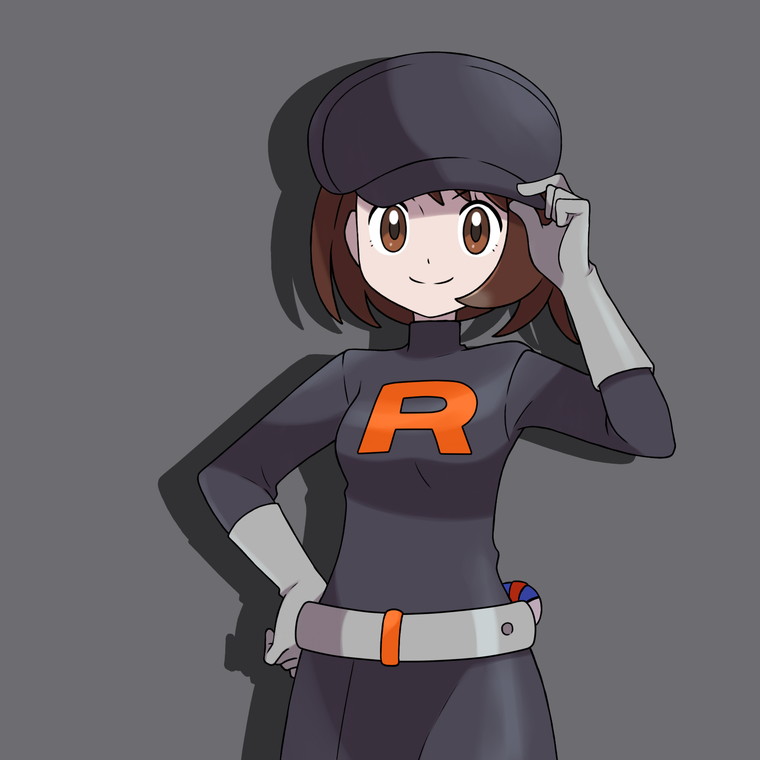 gloria and team rocket grunt (pokemon and 1 more) drawn by asatsuki_(fgfff)