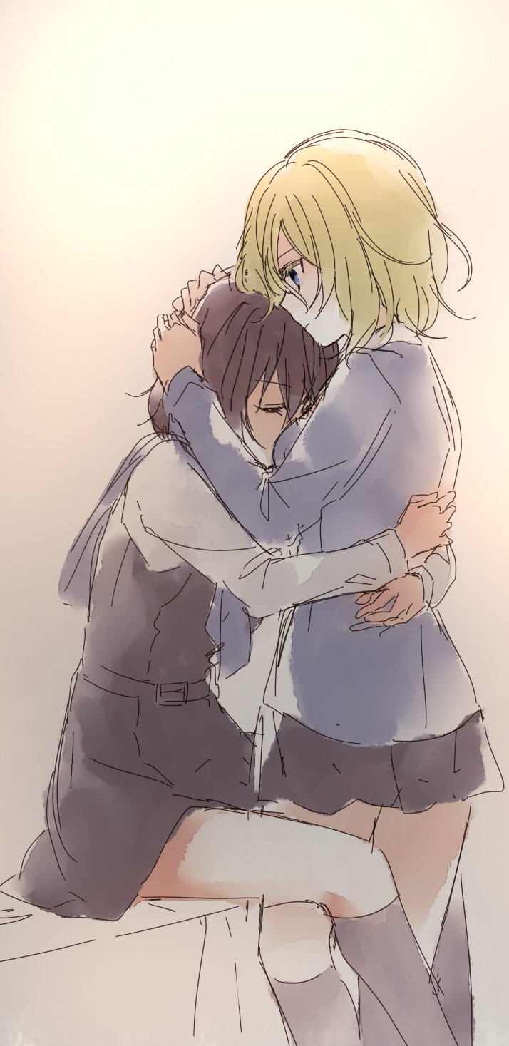 andou and oshida (girls und panzer) drawn by amazuki_jou