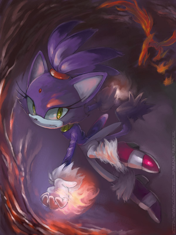 blaze the cat (sonic and 1 more) drawn by manaita