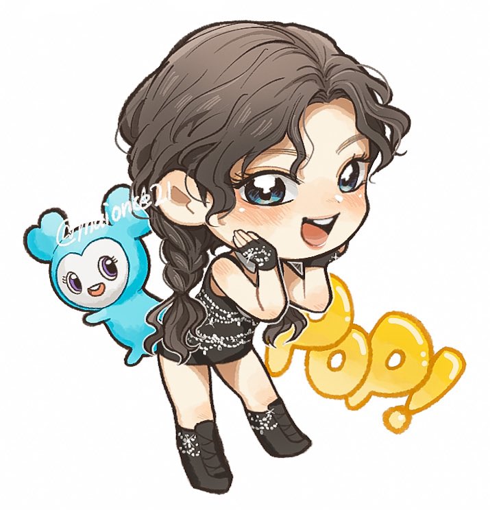 nayeon and navely (real life and 1 more) drawn by maionce21