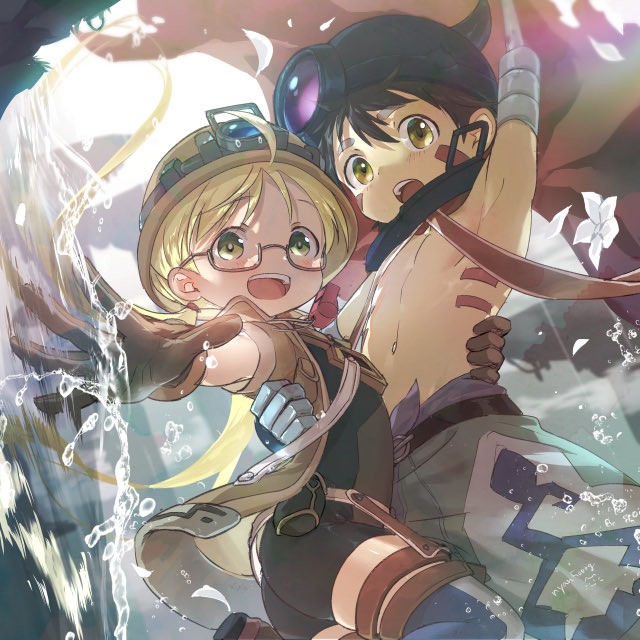 reg and riko (made in abyss) drawn by nyan5000