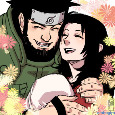 sarutobi asuma, yuuhi kurenai, and sarutobi mirai (naruto) drawn by ryuuki_garyuu