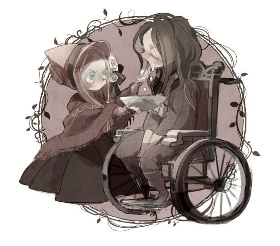 hunter and plain doll (bloodborne) drawn by kmitty