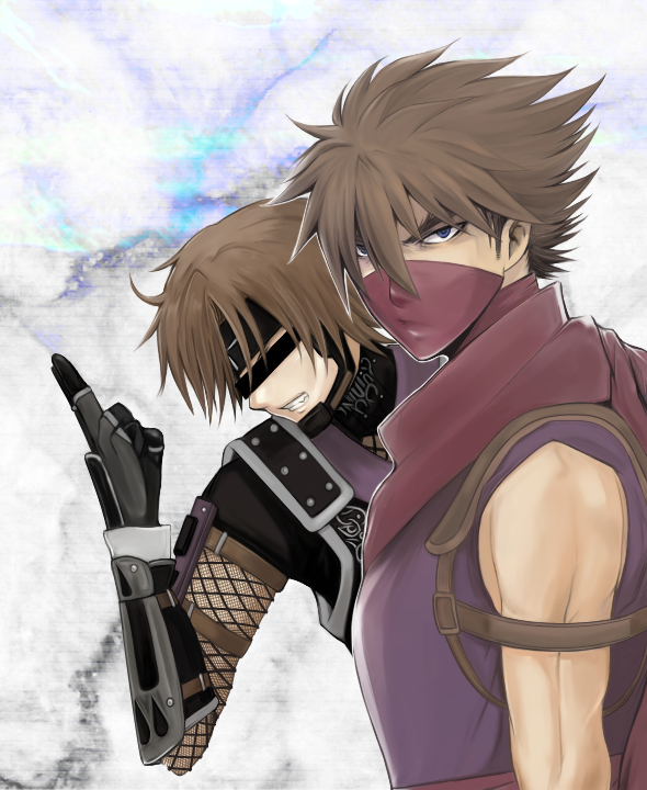 ninja, strider hiryuu, and kitanai ninja (final fantasy and 3 more) drawn by roku91