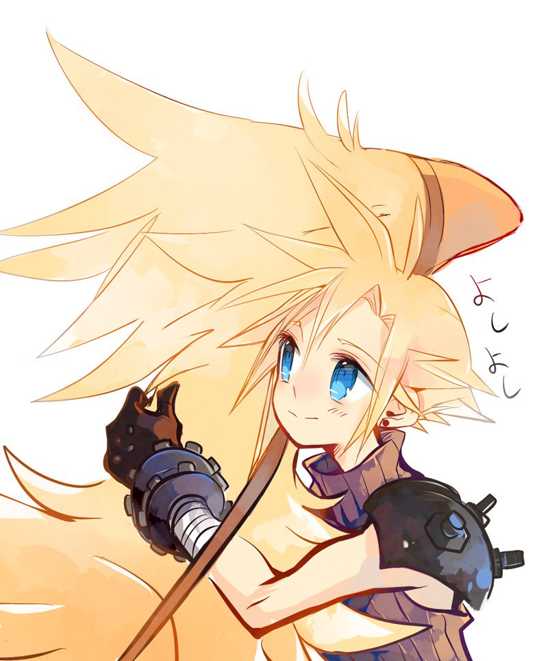 cloud strife (final fantasy and 1 more) drawn by saru_(shimanokyouken)