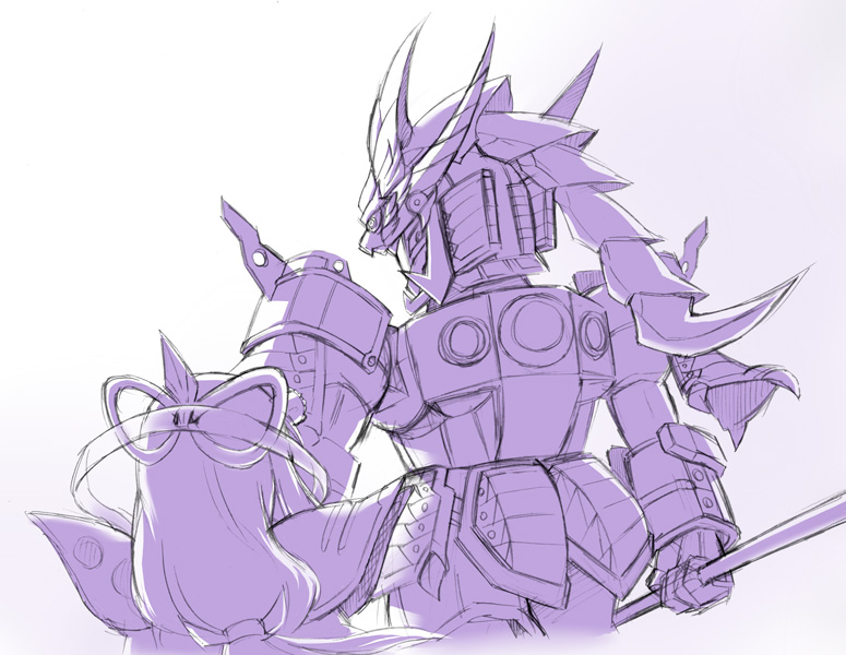 chousen qubeley and ryofu tallgeese (gundam and 2 more) drawn by kagura_(f-15_eagle)