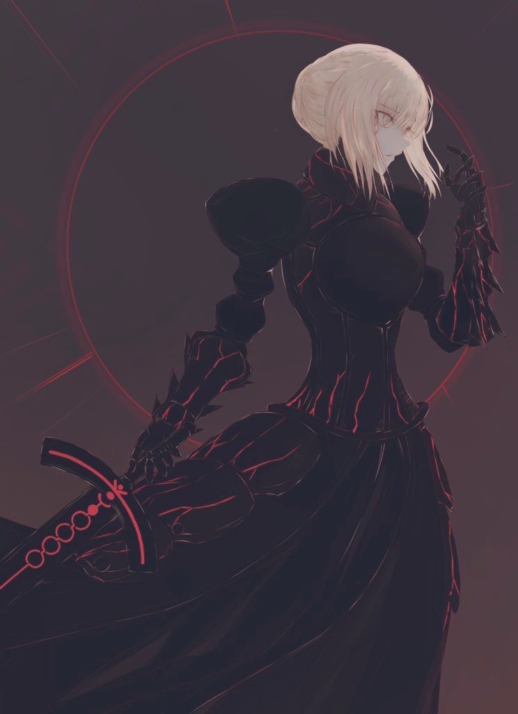 artoria pendragon and saber alter (fate and 1 more) drawn by aptem