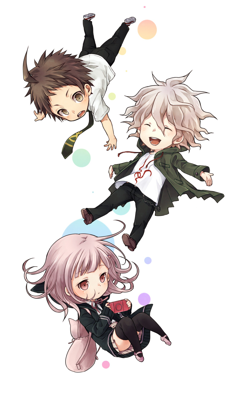 nanami chiaki, komaeda nagito, and hinata hajime (danganronpa and 2 more) drawn by siempre