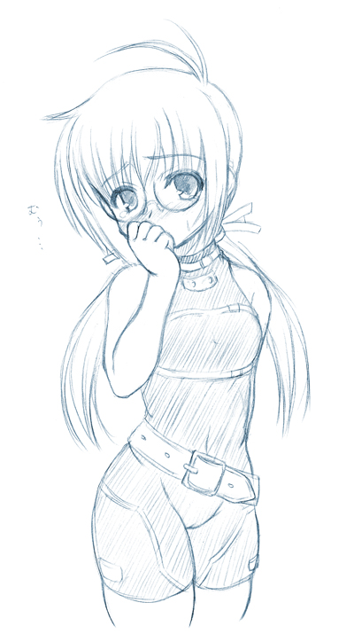 fate testarossa and yuuno scrya (lyrical nanoha and 2 more) drawn by johnny_(from_scratch)