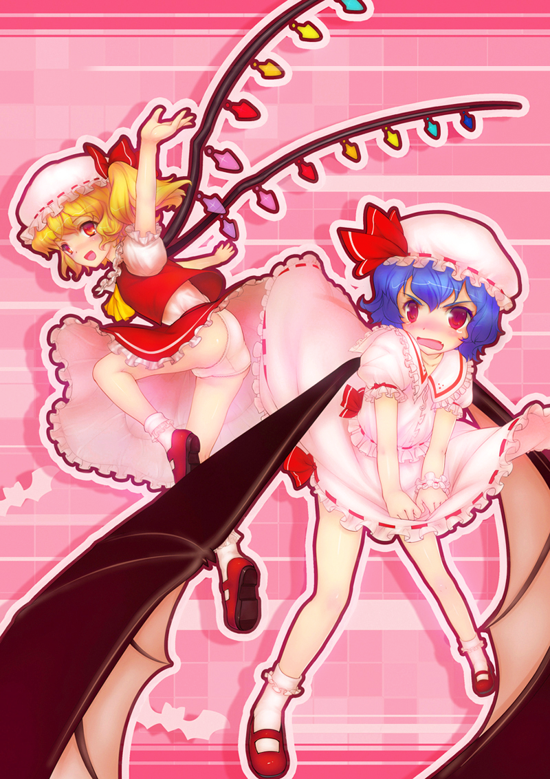 remilia scarlet and flandre scarlet (touhou) drawn by s.advent