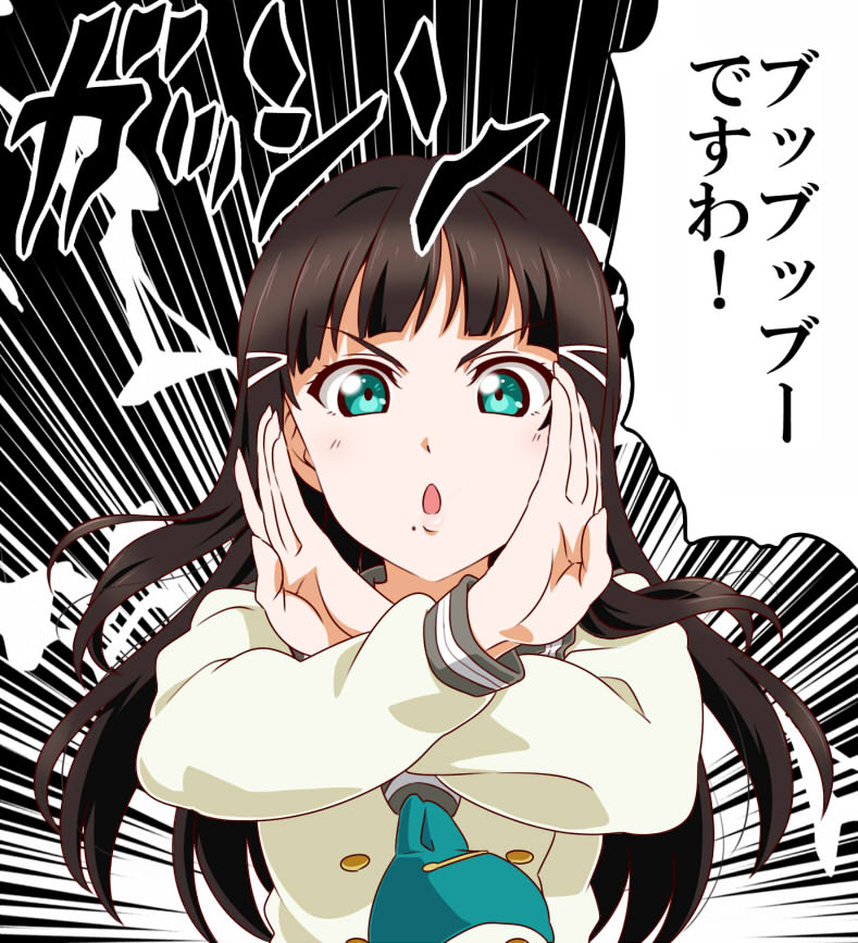 kurosawa dia and dire (love live! and 3 more) drawn by takeya_yuuki