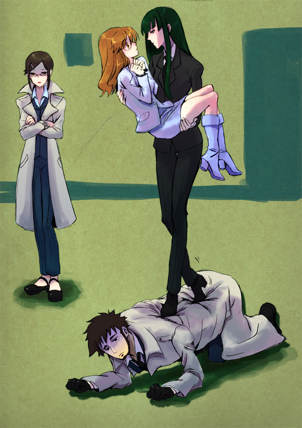 kirihara misaki, hazuki mina, shizume genma, and sawasaki youko (darker than black) drawn by kesho