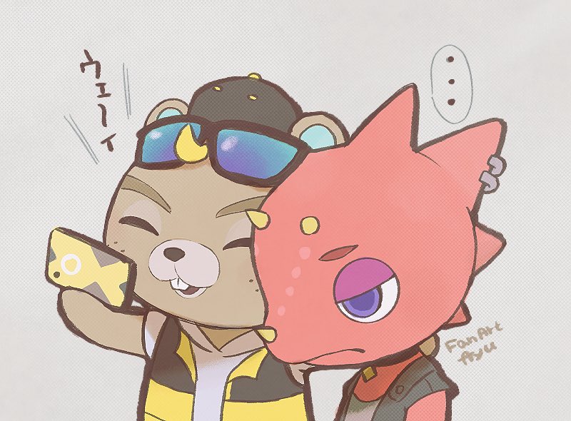 flick and c.j. (animal crossing) drawn by ayu_(mog)