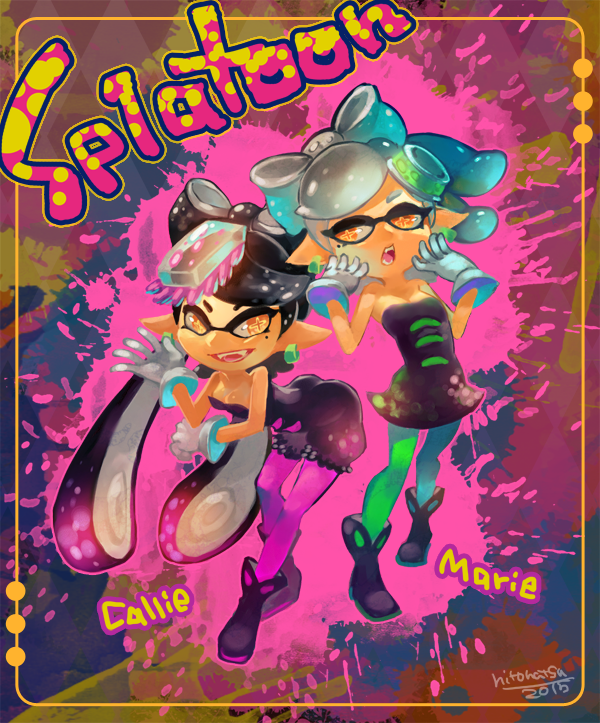 callie and marie (splatoon and 1 more) drawn by tokino_hitonatsu