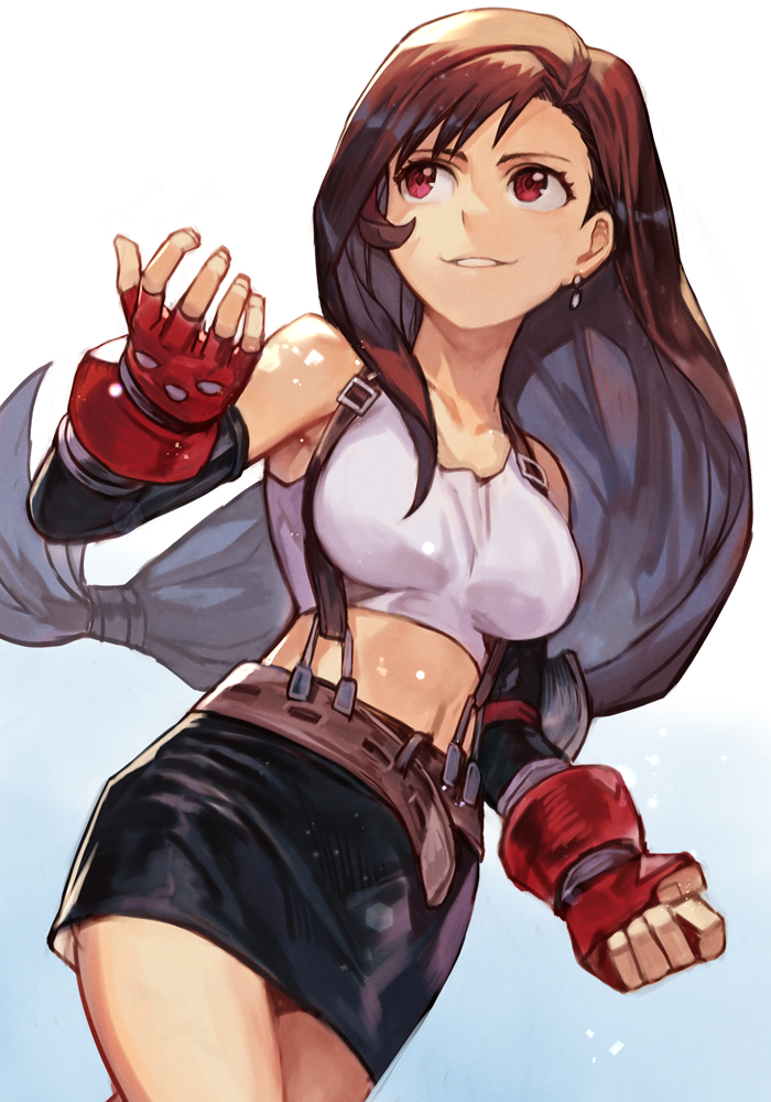 tifa lockhart (final fantasy and 1 more) drawn by hungry_clicker