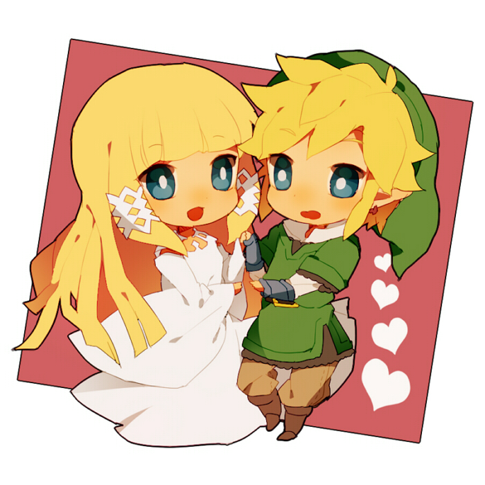 link and princess zelda (the legend of zelda and 1 more) drawn by kasano_(chinatsu)