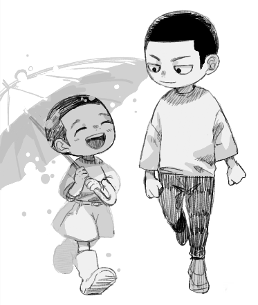 unji zuma and futa zuma (dandadan) drawn by kupi