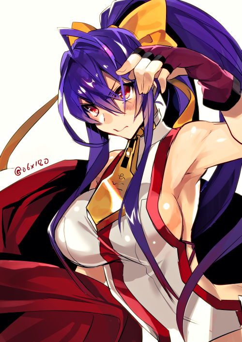 mai natsume (blazblue and 2 more) drawn by hyakuhachi_(over3)