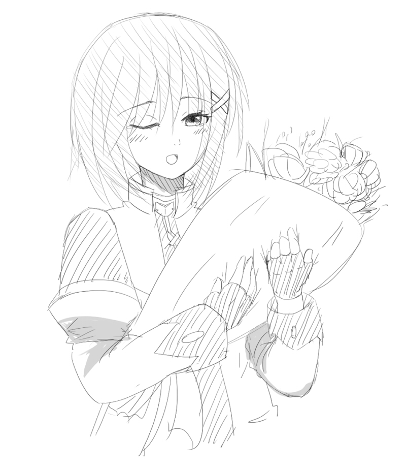 yagami hayate (lyrical nanoha and 2 more) drawn by marupuni