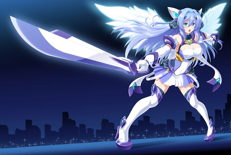katsuragi marina and exs-tia (kouyoku senki exs-tia) drawn by mucoro