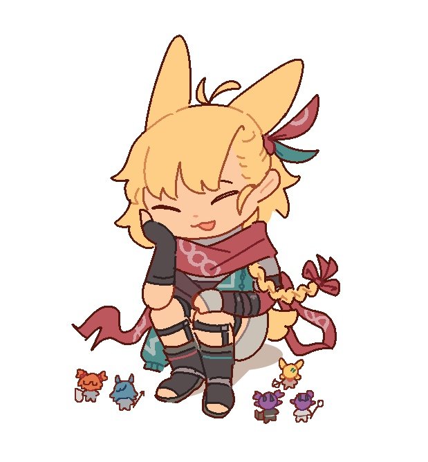kroos, lava, hibiscus, kroos the keen glint, fang, and 1 more (arknights) drawn by dailycautus