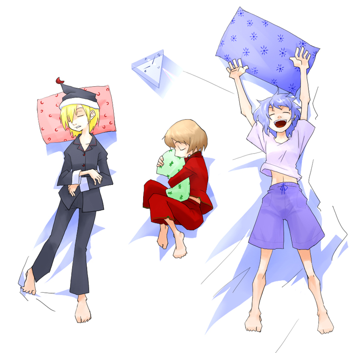 lunasa prismriver, merlin prismriver, and lyrica prismriver (touhou) drawn by kansuke_(bubuduke)