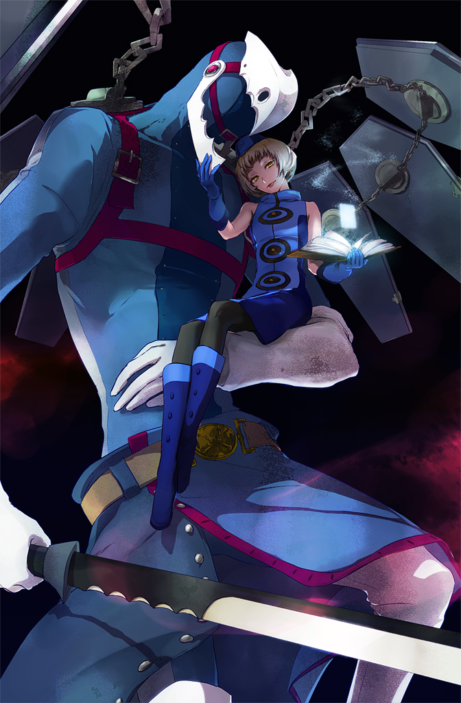 elizabeth and thanatos (persona and 2 more) drawn by joka_(night_gate)