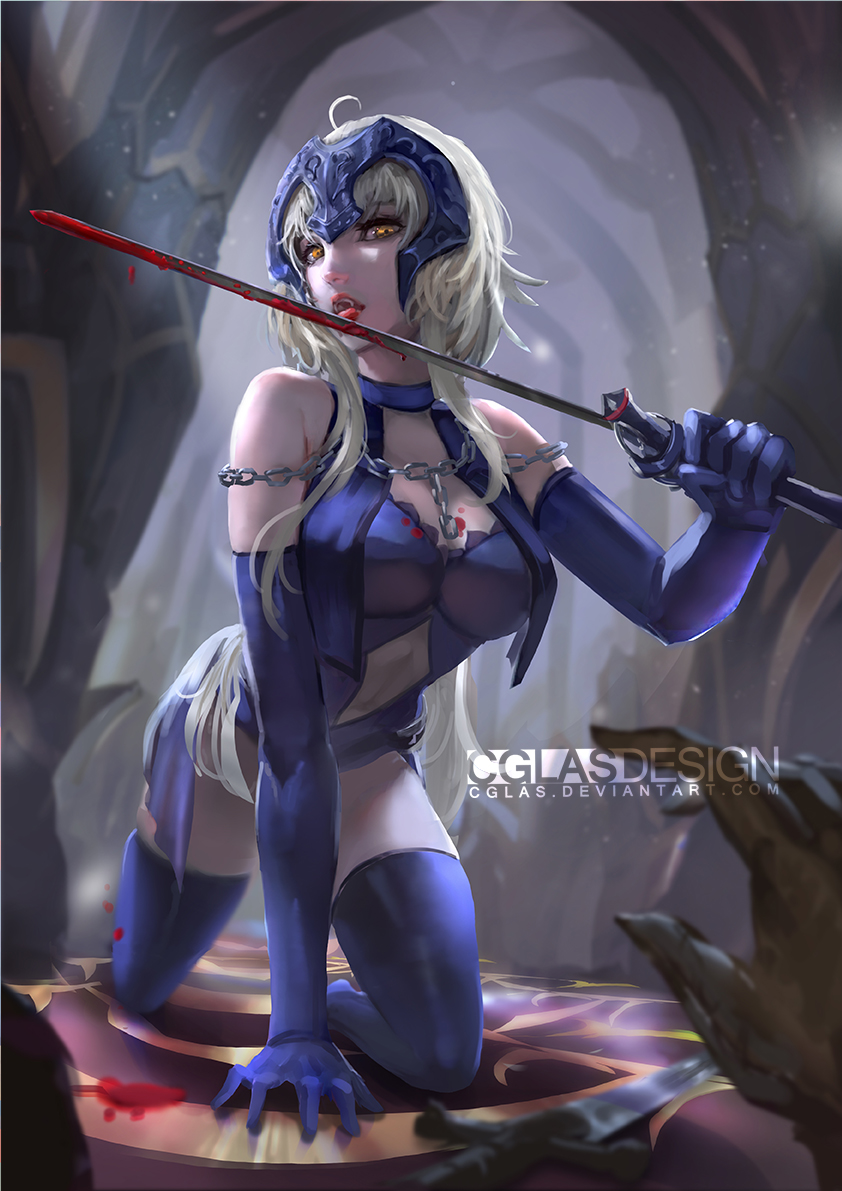 jeanne d'arc alter and hortense (fate and 1 more) drawn by cglas