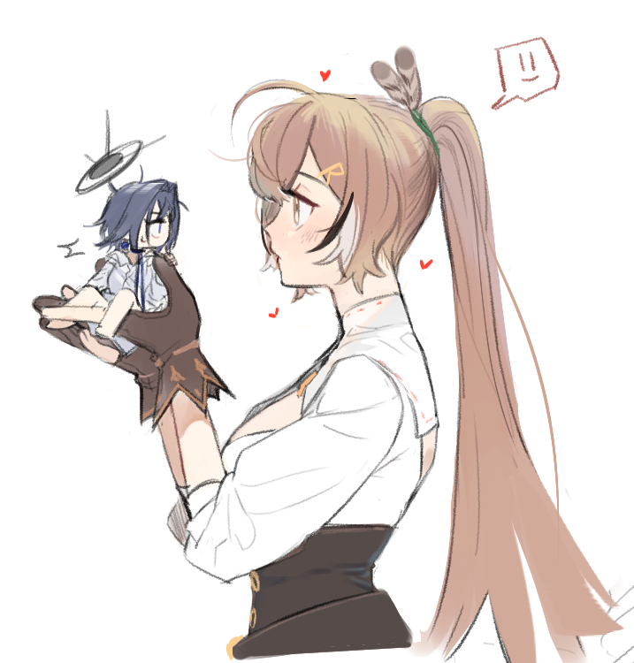 ouro kronii and nanashi mumei (hololive and 1 more) drawn by eus_ing