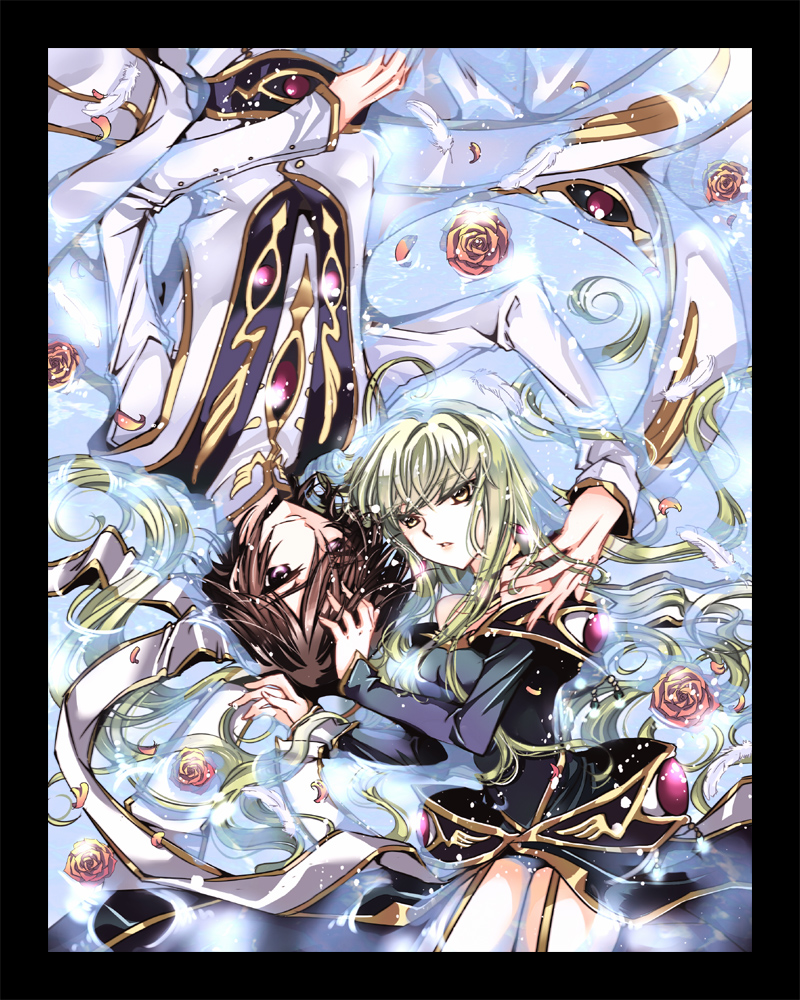 c.c. and lelouch vi britannia (code geass) drawn by meimi_k